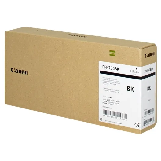 Canon PFI-706BK cartucho de tinta negro XL (original)