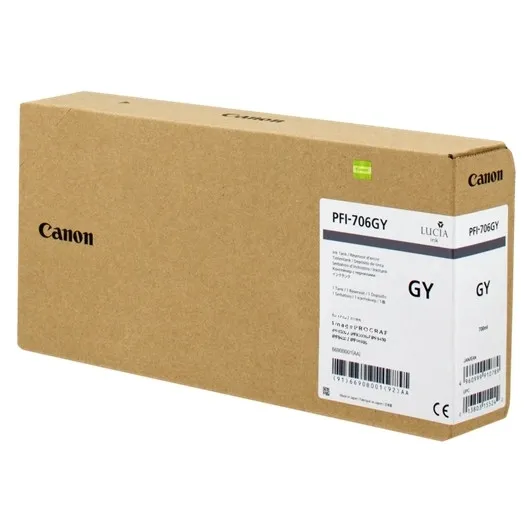 Canon PFI-706GY cartucho de tinta gris XL (original)