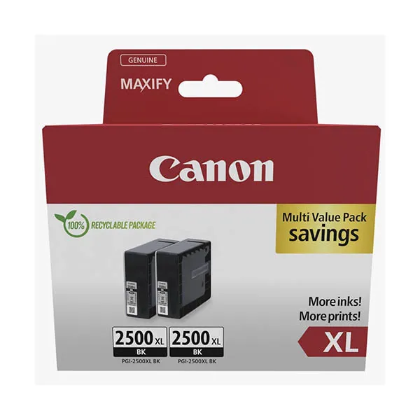 Canon PGI-2500XL negro pack doble (original)
