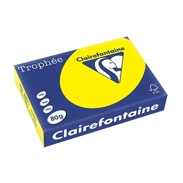 Clairefontaine amarillo sol Papel de color 80 gramos A4 (500 hojas)