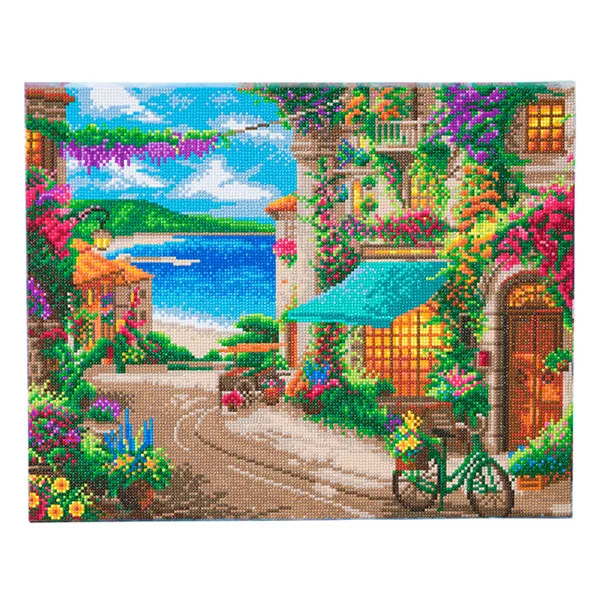 Kit de pintura de diamantes Crystal Art Café italiano 40 x 50 cm