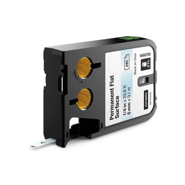 Dymo 1868738 cinta XTL negro sobre transparente 6 mm (original)