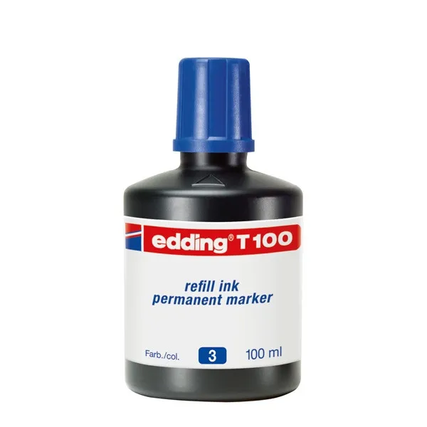 Edding T100 Recambio de tinta azul | 100 ml