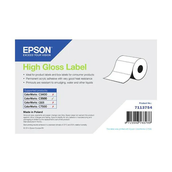 Epson 7113754 etiquetas de alto brillo de 102 x 76 mm (original)