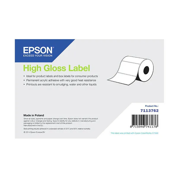 Epson 7113762 etiqueta de alto brillo de 76 x 127 mm (original)