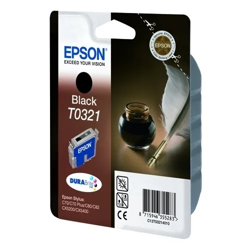Epson T0321 cartucho de tinta negro (original)