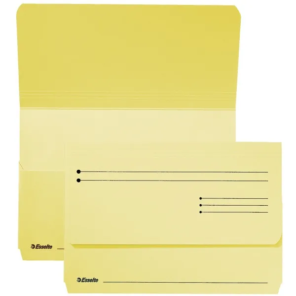 Esselte Pocket-File carpeta de cartón amarilla | 25 unidades