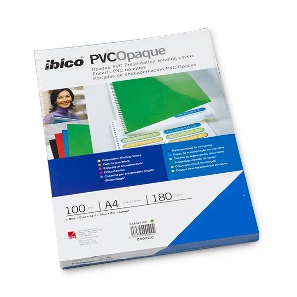 GBC ESP421160 Tapas de encuadernacion Opaque brillantes | 180 micras | azul | 100 unidades