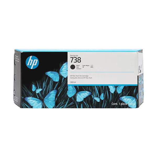 HP 738 (498N8A) cartucho de tinta negro XL (original)