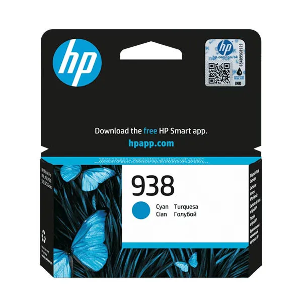 HP 938 (4S6X5PE) Cartucho de tinta cian (original)