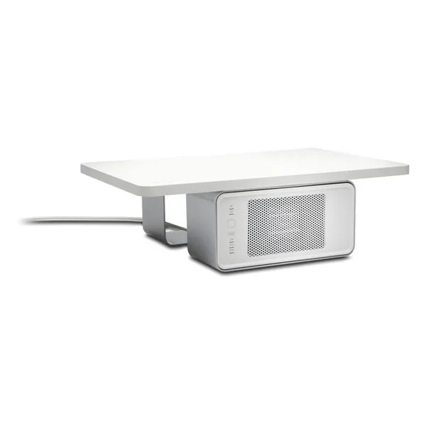 Soporte para monitor Kensington CoolView con ventilador de escritorio, color blanco.