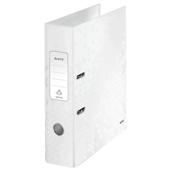 Leitz 180° WOW Carpeta Archivador A4 blanco metalizado 80mm