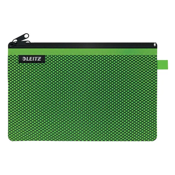Leitz 4013 WOW Estuche de Malla 2 Compartimentos Verde (L)