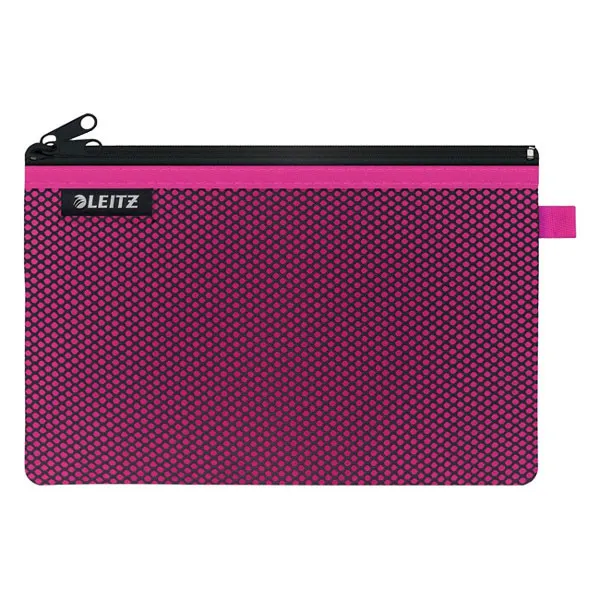 Leitz 4013 WOW Estuche de malla 2 compartimentos Rosa (L)