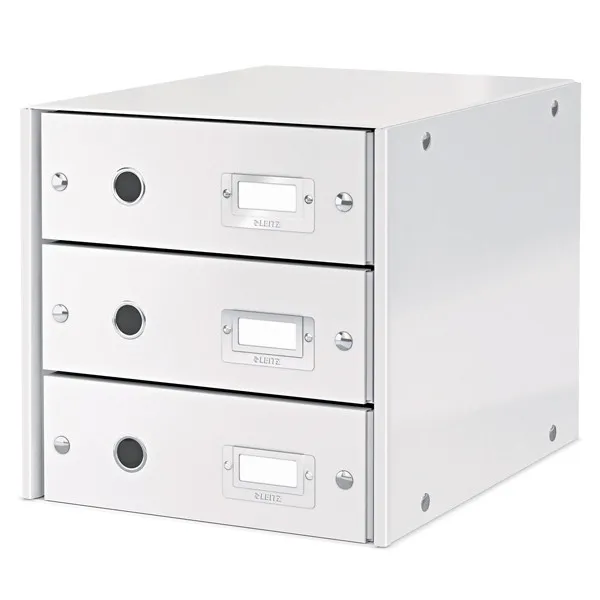 Leitz 6048 WOW cajonera blanco metalizado (3 cajones)