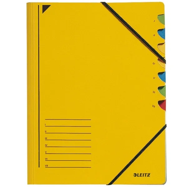 Leitz carpeta clasificadora amarilla (7 pestañas)