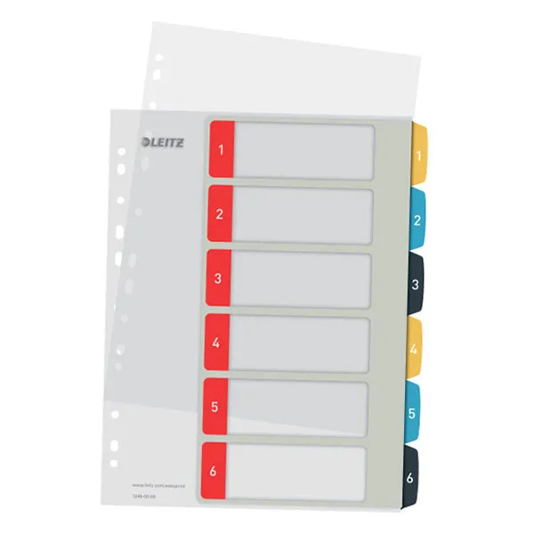 Leitz cosy separadores imprimibles A4 con 6 pestañas (11 agujeros)