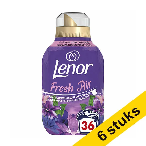 Pack Ahorro: 6x Lenor Fresh Air Outdoorable Moonlight suavizante de telas 504 ml (36 lavados)