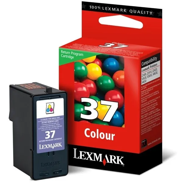 Lexmark nº 37 (18C2140E) cartucho tricolor (original)