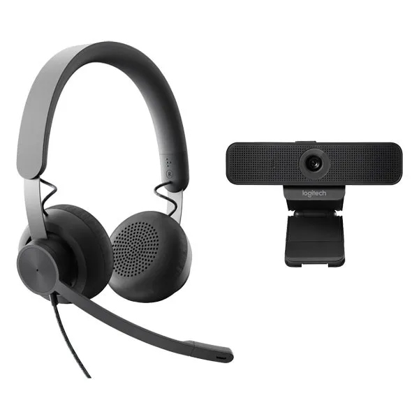 Logitech C925e webcam + Logitech Zone auriculares UC con cable