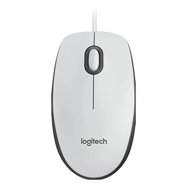 Logitech M100 Ratón con cable blanco