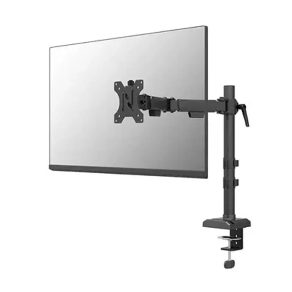 Neomounts Nero Quick Fix Brazo de monitor para 1 monitor, negro (con abrazadera y pasacables de escritorio)