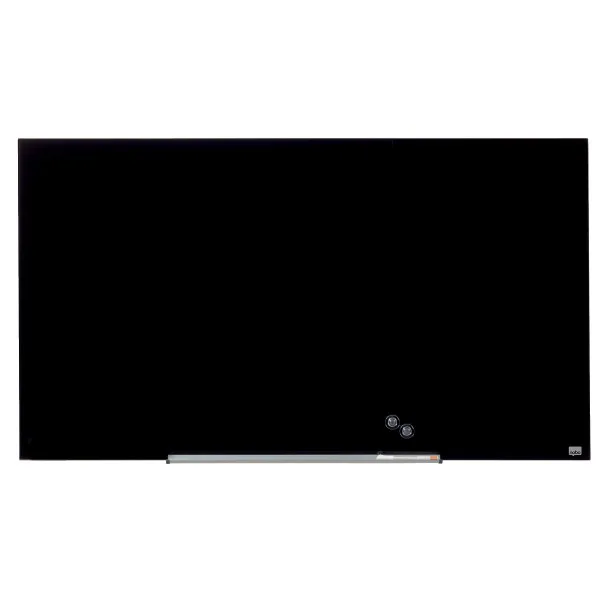 Nobo Widescreen pizarra magnética de cristal de 126 x 71,1 cm, color negro.