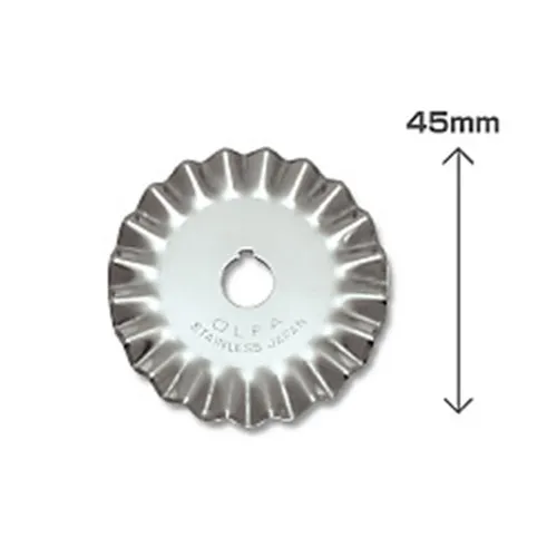 Olfa PIB45-1 Cuchilla dentada de repuesto giratoria para RTY-2/DX 45 mm