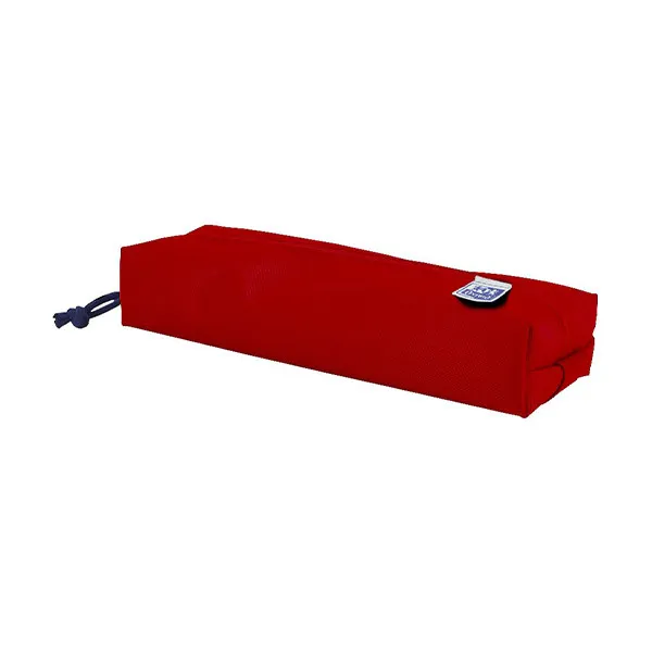 Oxford Estuche rectangular con banda elástica rojo