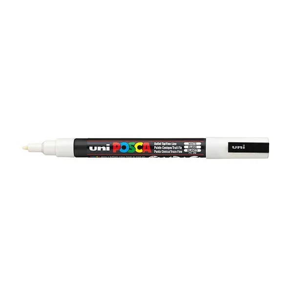 POSCA PC-3M rotulador blanco (0,9 - 1,3 mm redondo)