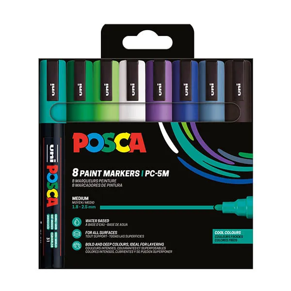 POSCA PC-5M rotulador (1,8 - 2,5 mm redondo) | Pack 8 uds