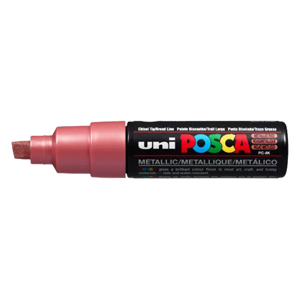 POSCA PC-8K rotulador rojo metalico (8 mm cincel)