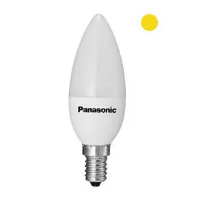 Panasonic Bombilla LED E14 C35 Luz Cálida Vela Mate (4W)