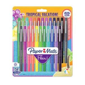 Bolígrafos Papermate flair tropical 24 colores