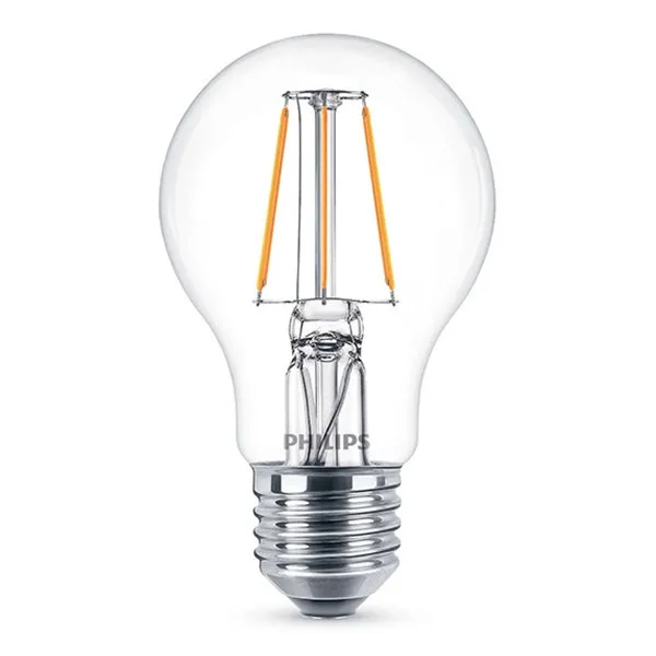 Philips Bombilla LED E27 EyeComfort pera filamento luz cálida (4.3W)