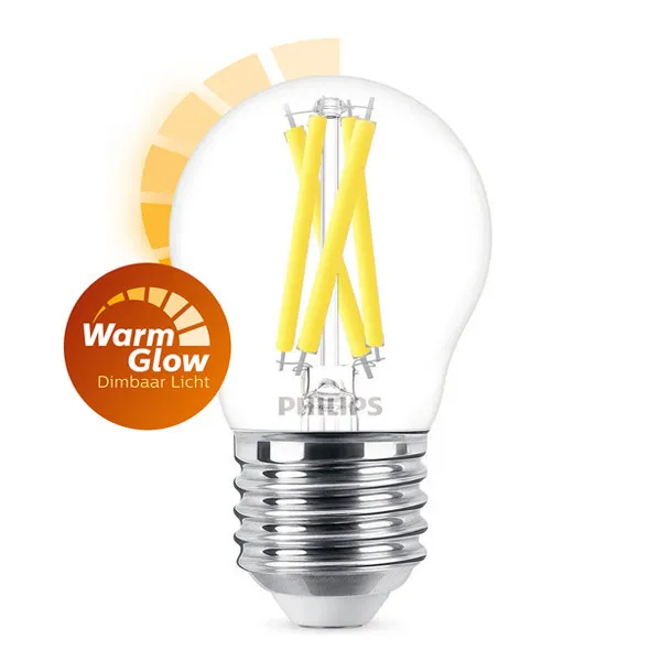 Philips WarmGlow bombilla LED E27 filamento 5,9 W (60 W)