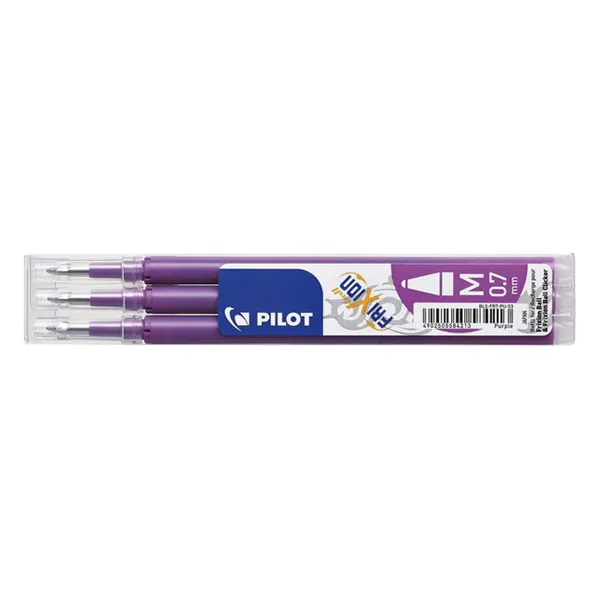 Pilot Frixion Recambio de bolígrafo morado 3 unidades