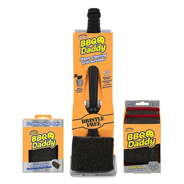 Scrub Daddy Daddy | BBQ Daddy + BBQ Brush + Esponjas Scour