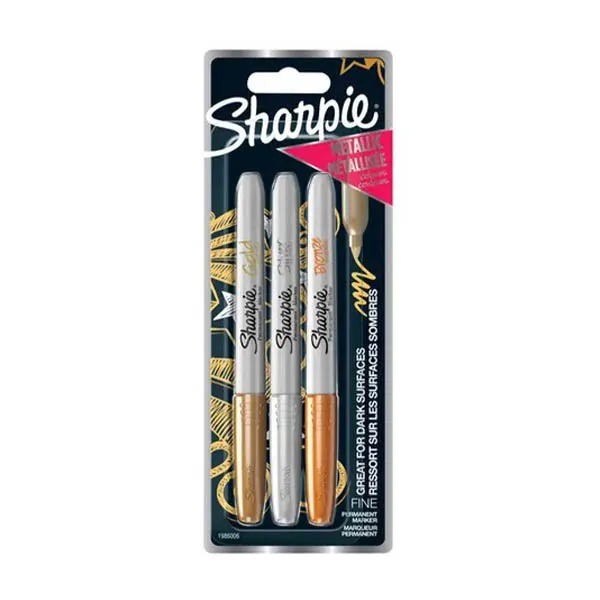 Sharpie rotulador permanente (punta fina) (3 unidades)
