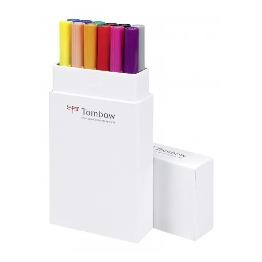 Tombow Rotuladores de pincel de colores primarios (12 unidades)