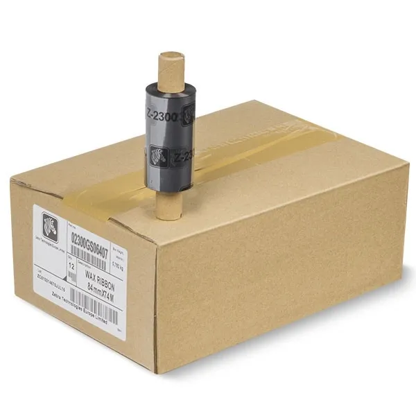 Zebra 2300 cinta de cera (02300GS06407) 64 mm x 74 m | 12 unidades (original)