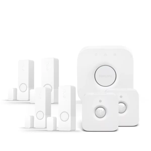 Pack: Sensor De Contacto Hue Secure (x4un) + Sensor Movimiento (x2un) + Hue Bridge