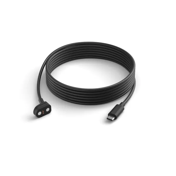 Hue Cable De Alimentación Usb C Negro De 3 Metros Para Cámara Hue Secure
