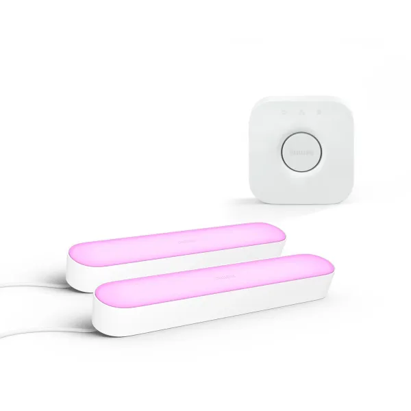 Philips Pack: Barras Led Hue Play Blancas (x2un) + Hue Bridge