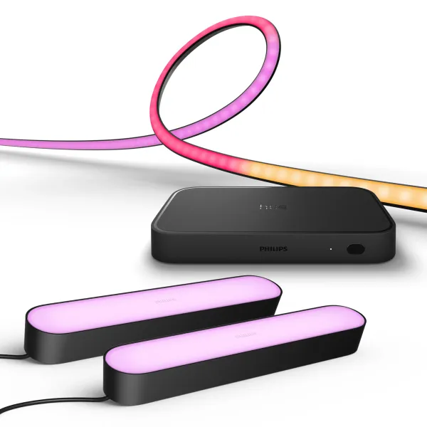 Philips Pack: Hue Hdmi Sync Box 8k + Hue Play Gradient Tv 65" + Hue Play Barras Luces X2 (negro)