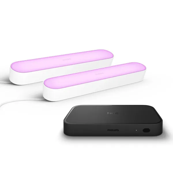 Philips Pack: Hue Hdmi Sync Box 8k + Hue Play Barras Luces X2 (blancas)