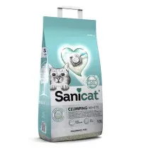 Arena Sanicat Clumping White Active Sin Perfume para Gatos