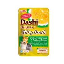 Churu Dashi Delights Silky Broth Receta Pollo, Atún y Vieira Caldo para Gatos