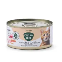 Natura Diet Kitten Salmón y Pollo Paté Latas para Gatitos