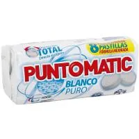 Detergente blanco en pastillas PUNTOMATIC, paquete 4 dosis